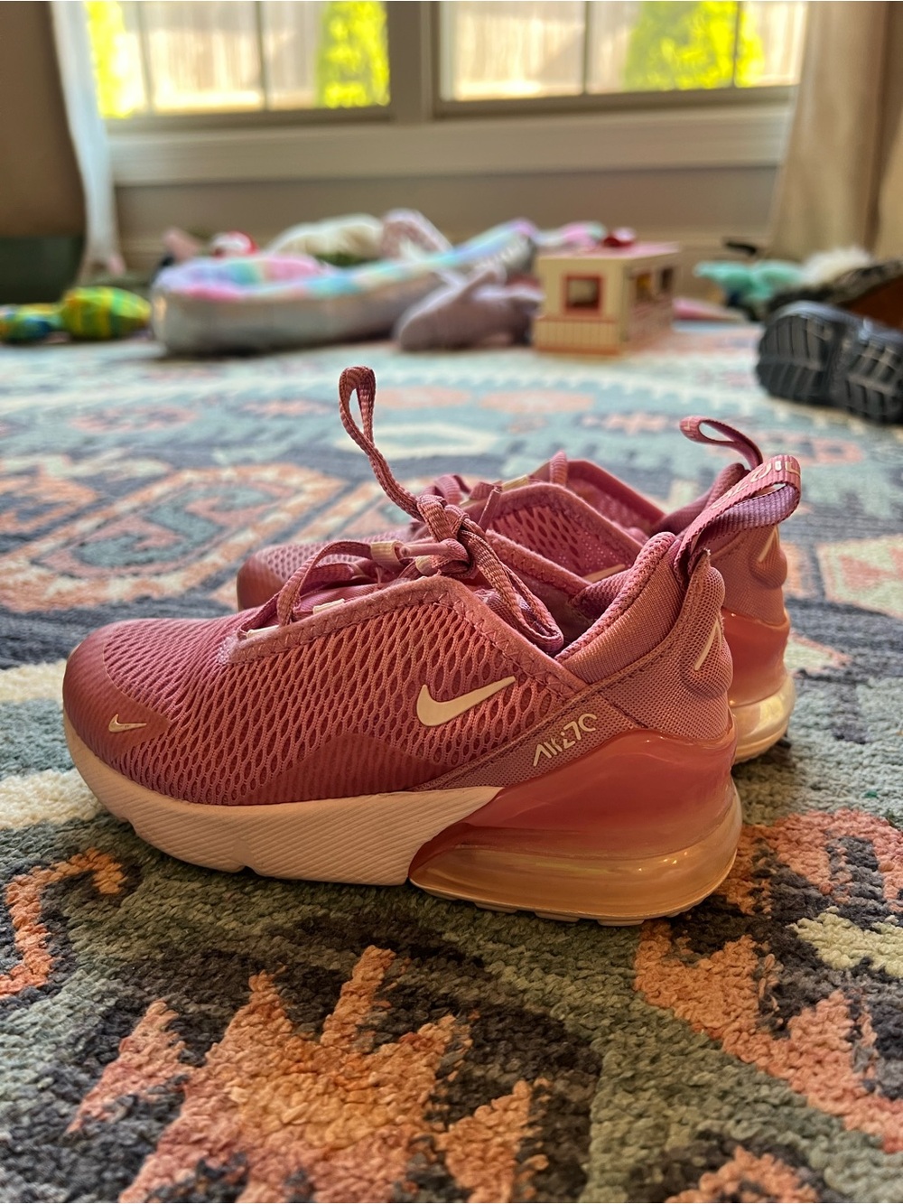 Nike Kids Air Max 270 Pink Mesh Sneakers